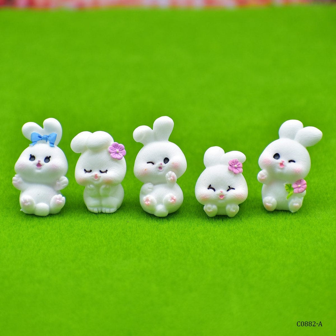 jags-mumbai Miniature Miniature Model Rabbit White 5Pcs