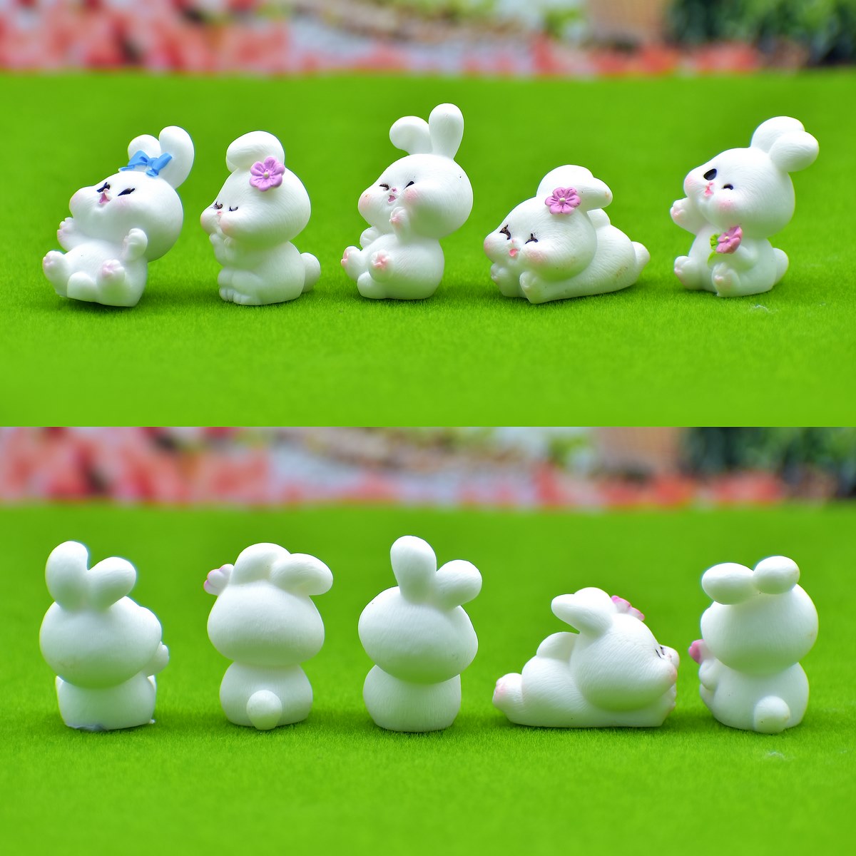 jags-mumbai Miniature Miniature Model Rabbit White 5Pcs