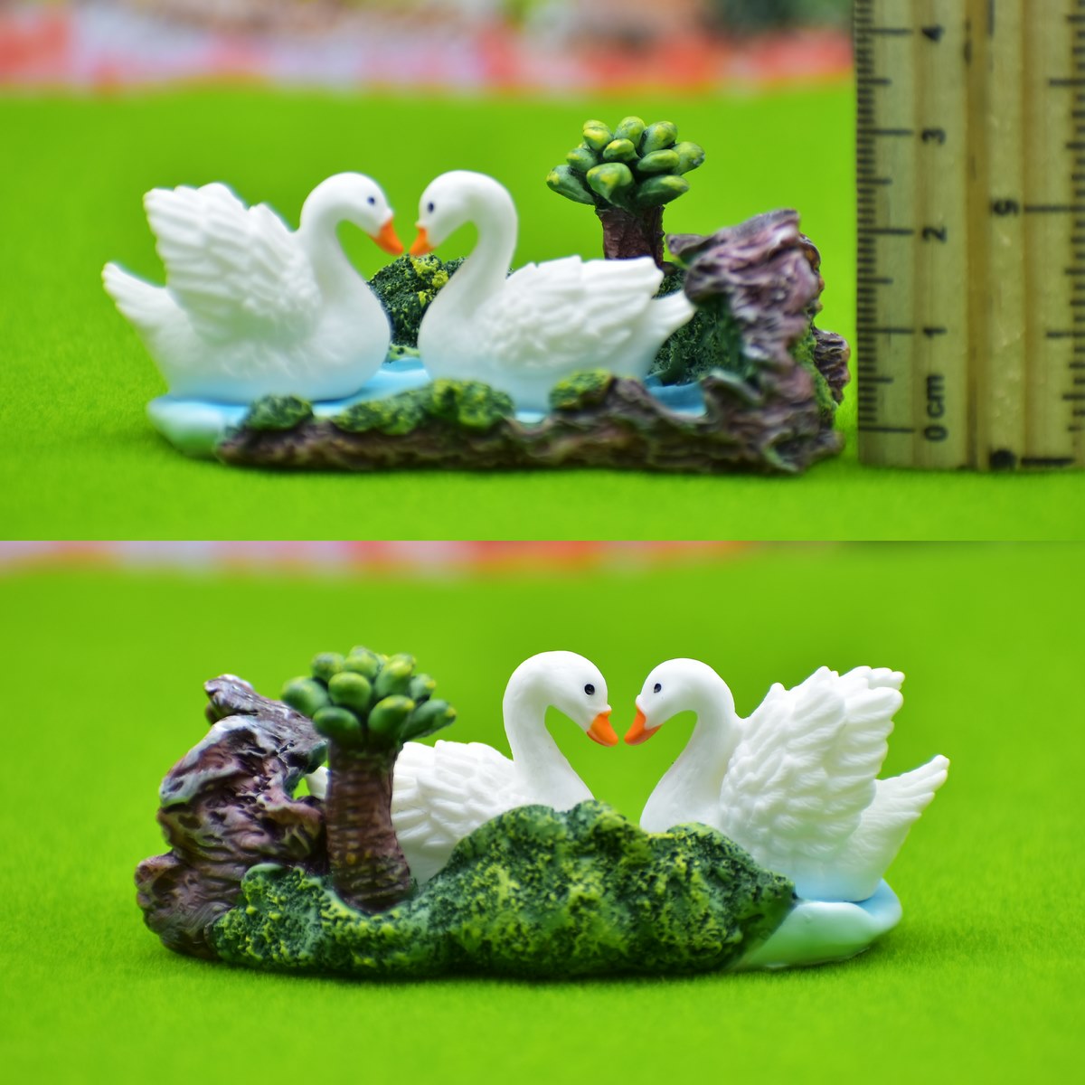 jags-mumbai Miniature Miniature Model Swans With Fountain Set