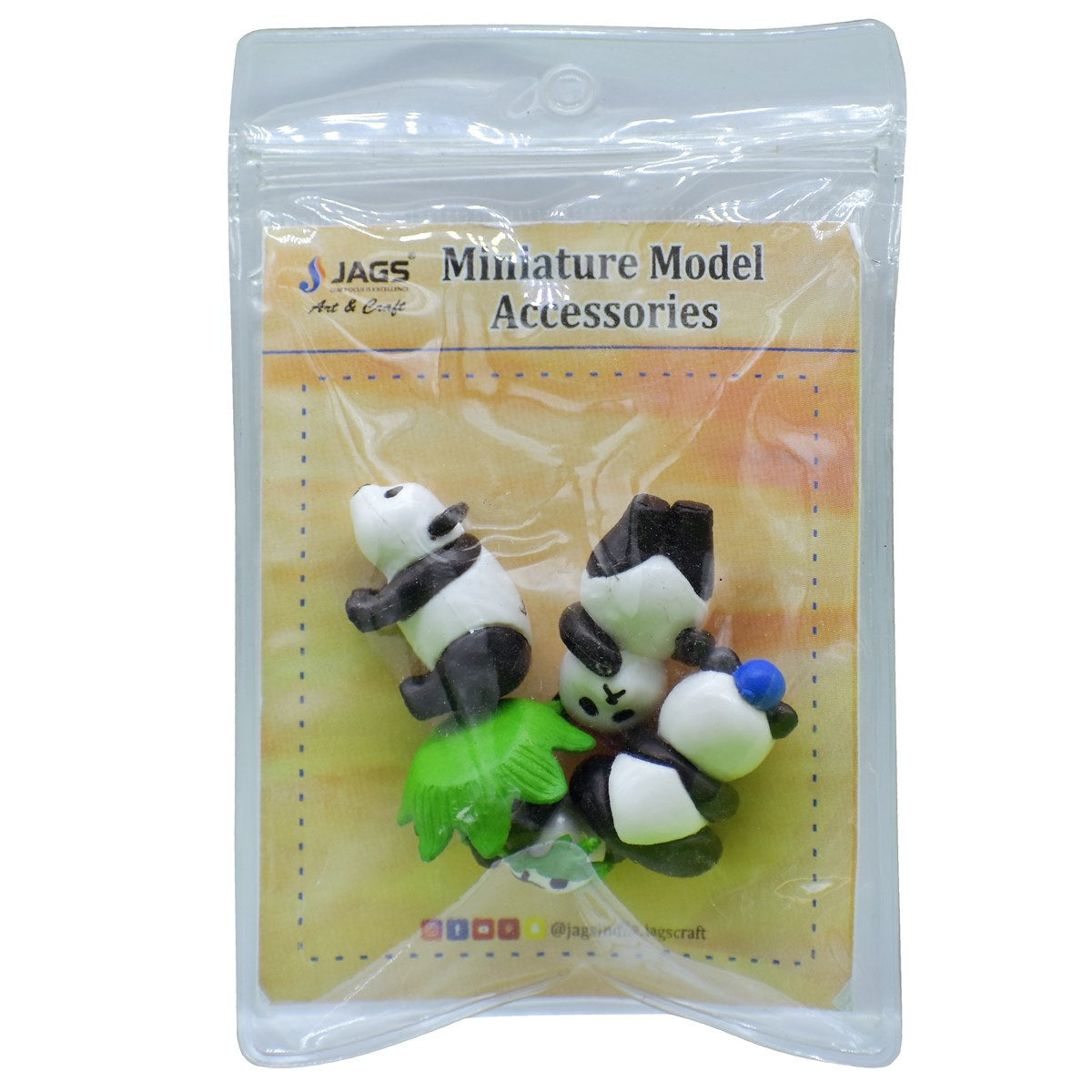 jags-mumbai Miniature Model Accessories Miniature Model Panda Balck&White4P S(C0603-1/2/3/4) C0603-A