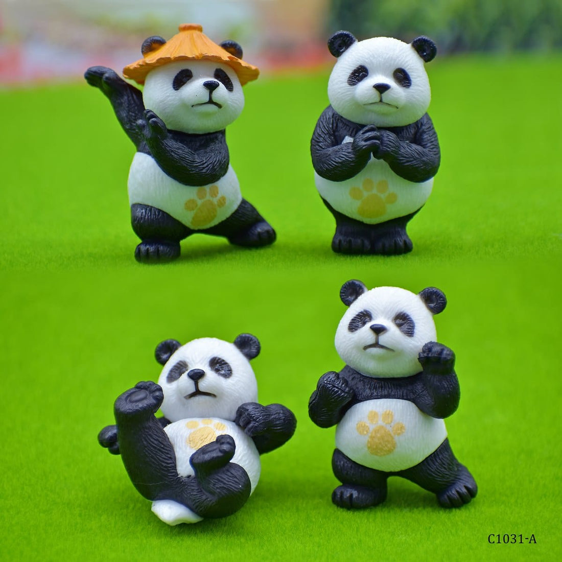 jags-mumbai Miniature Panda Miniature Model | 4Pcs