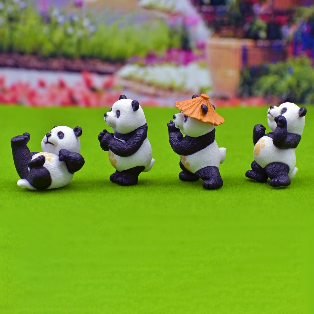 jags-mumbai Miniature Panda Miniature Model | 4Pcs