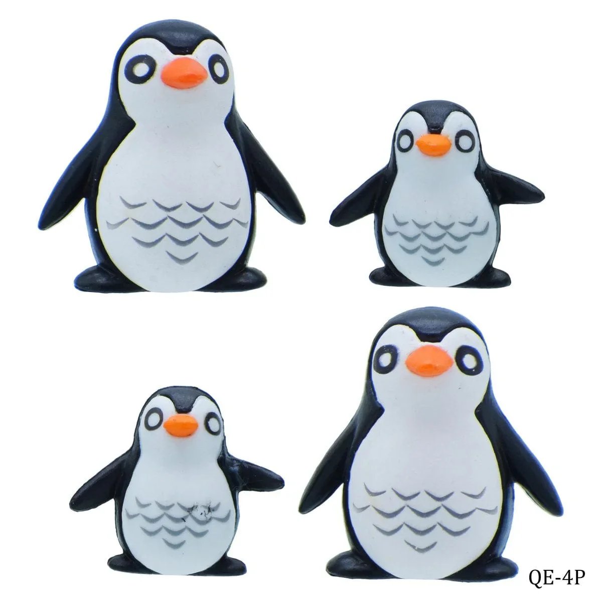 jags-mumbai Miniature plastic / 1.5*2*1.5cm Miniature Model Accessories Penguin 4 Pcs