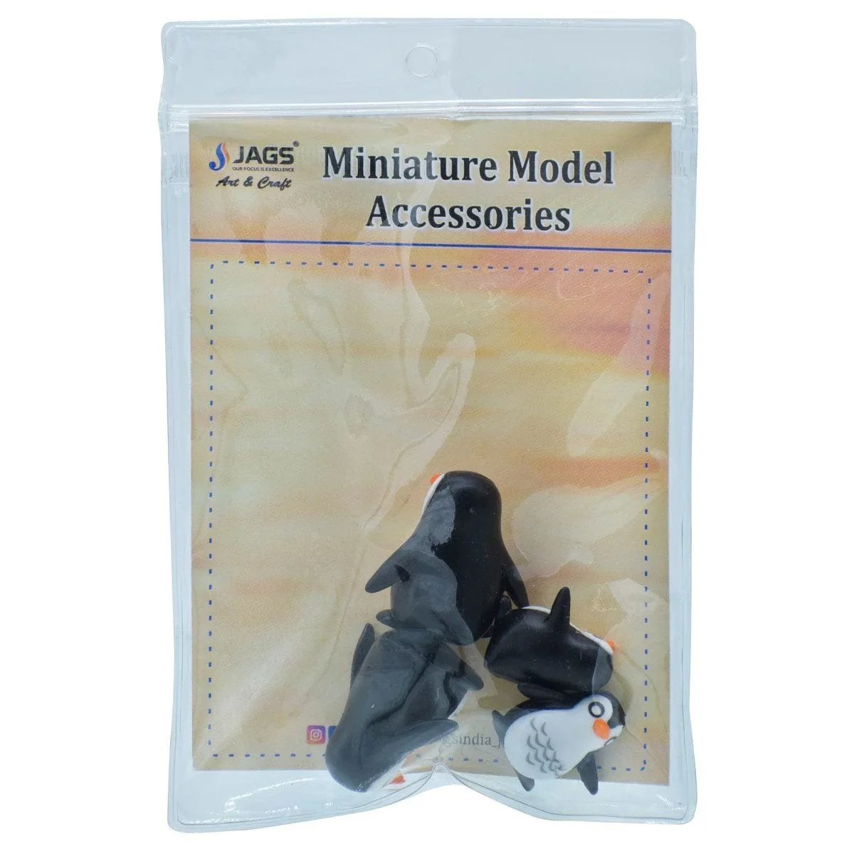 jags-mumbai Miniature plastic / 1.5*2*1.5cm Miniature Model Accessories Penguin 4 Pcs