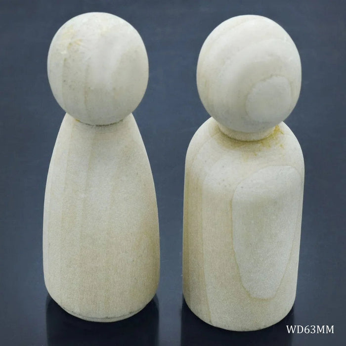 Wooden Doll Raja & Rani 2Pcs WD63MM