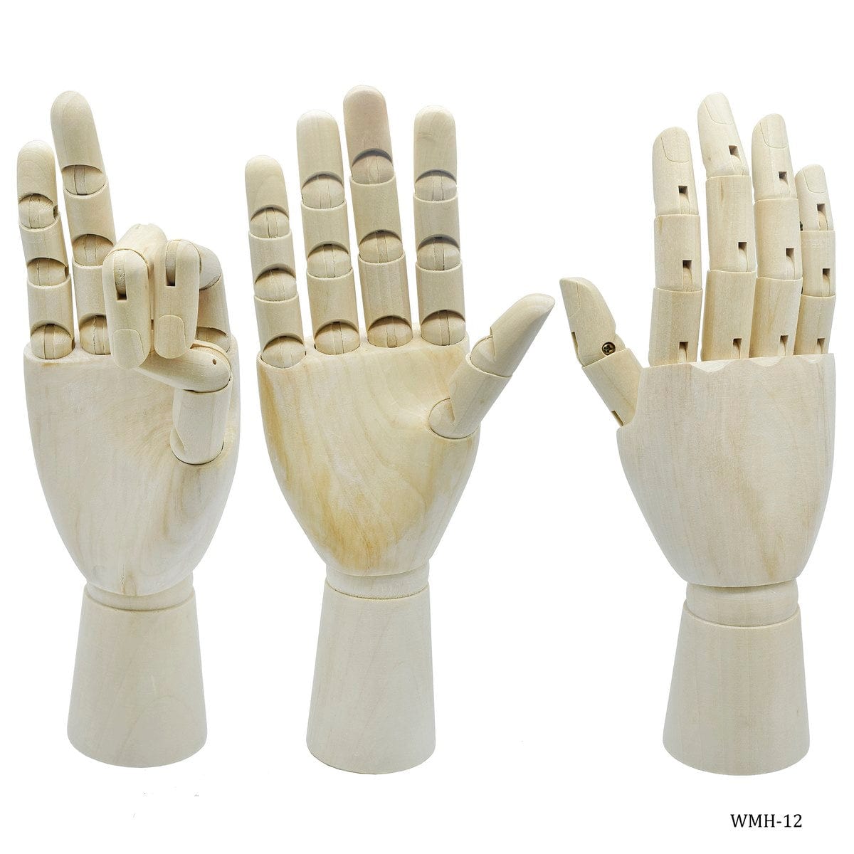 jags-mumbai Miniature Wooden Manikin Hand 12 Inch Flexible Jointed Right Hand Manequin for Artists WMH-12