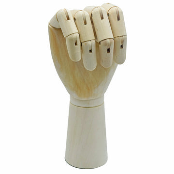 Wooden Manikin Hand 12 Inch Flexible Jointed Right Hand Manequin for Artists WMH-12