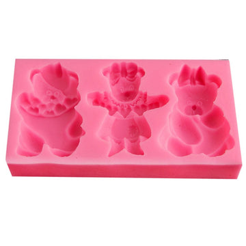 Silicone Mould Birthday Teddy JSF213, Silicone mould for resin, cakes, soaps and candles