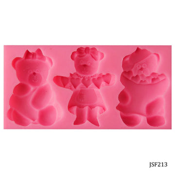Silicone Mould Birthday Teddy JSF213, Silicone mould for resin, cakes, soaps and candles