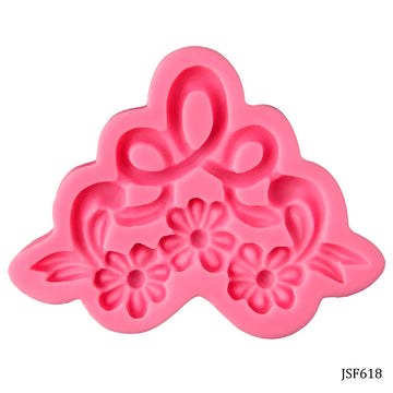 Silicone Mould Floral Corner Pattern JSF618