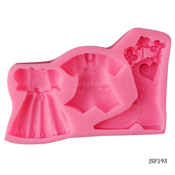 Silicone mould for resin, cakes, soaps and candles, Silicone Mould Baby Wadrobe JSF193