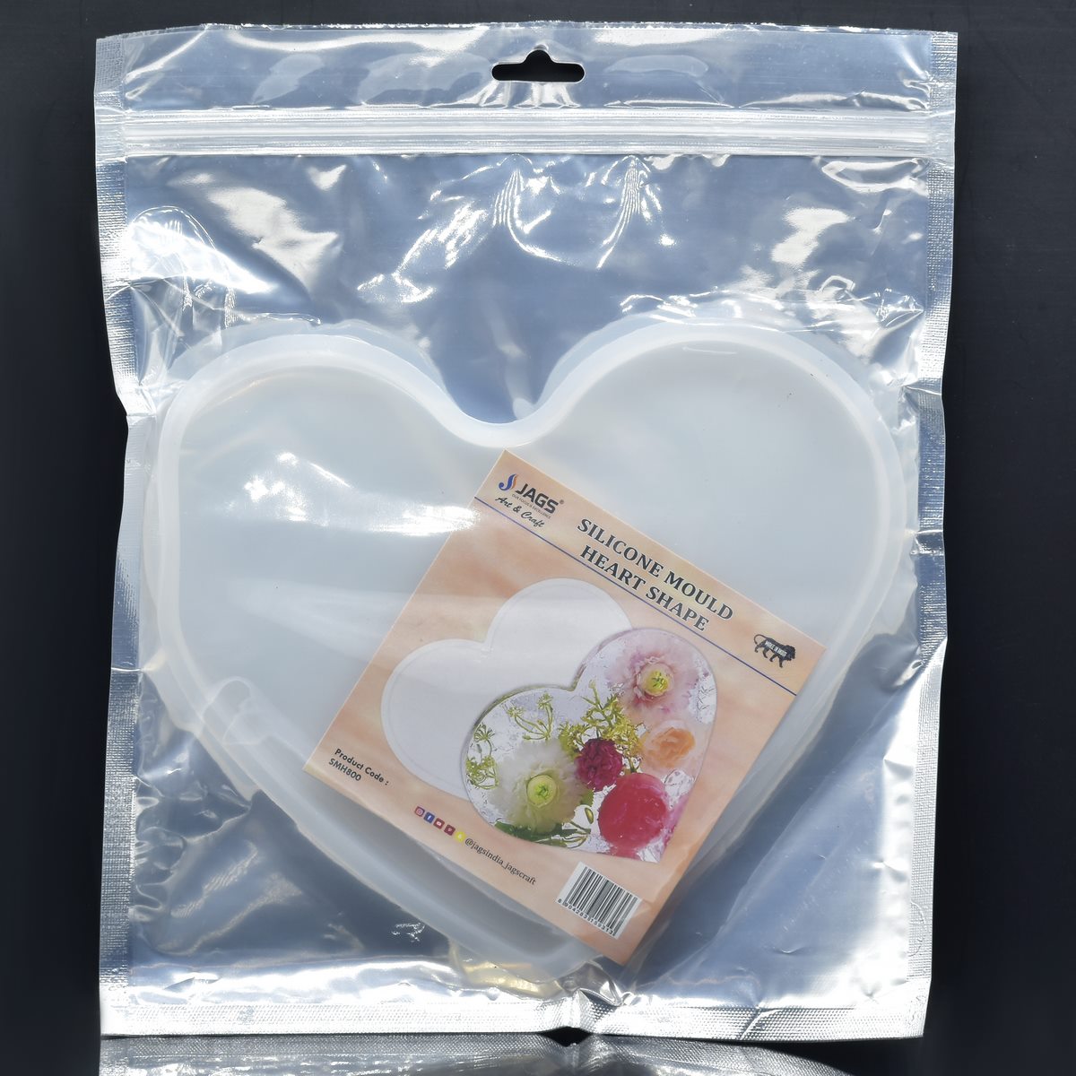 jags-mumbai Mould Silicone Mould Heart 10MM Deep 8 Inch SMH800