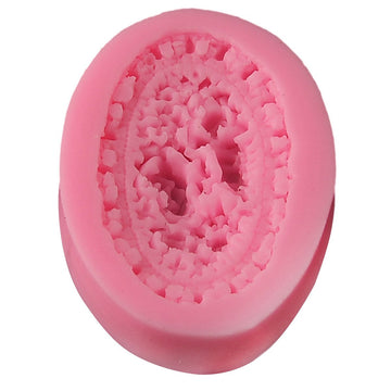 Silicone Mould Oval Floral Frame JSF093