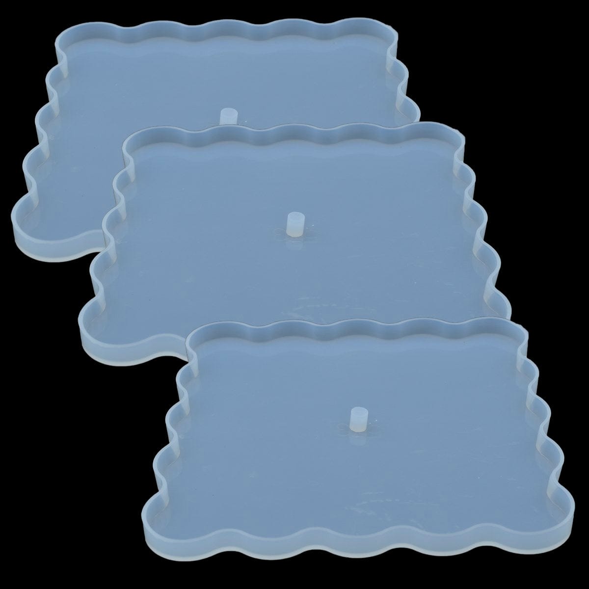 jags-mumbai Mould Silicone Mould Square Flower Design 3Pcs SMSF00