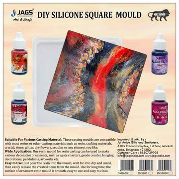 silicone  mould squre 6 inch for resin art