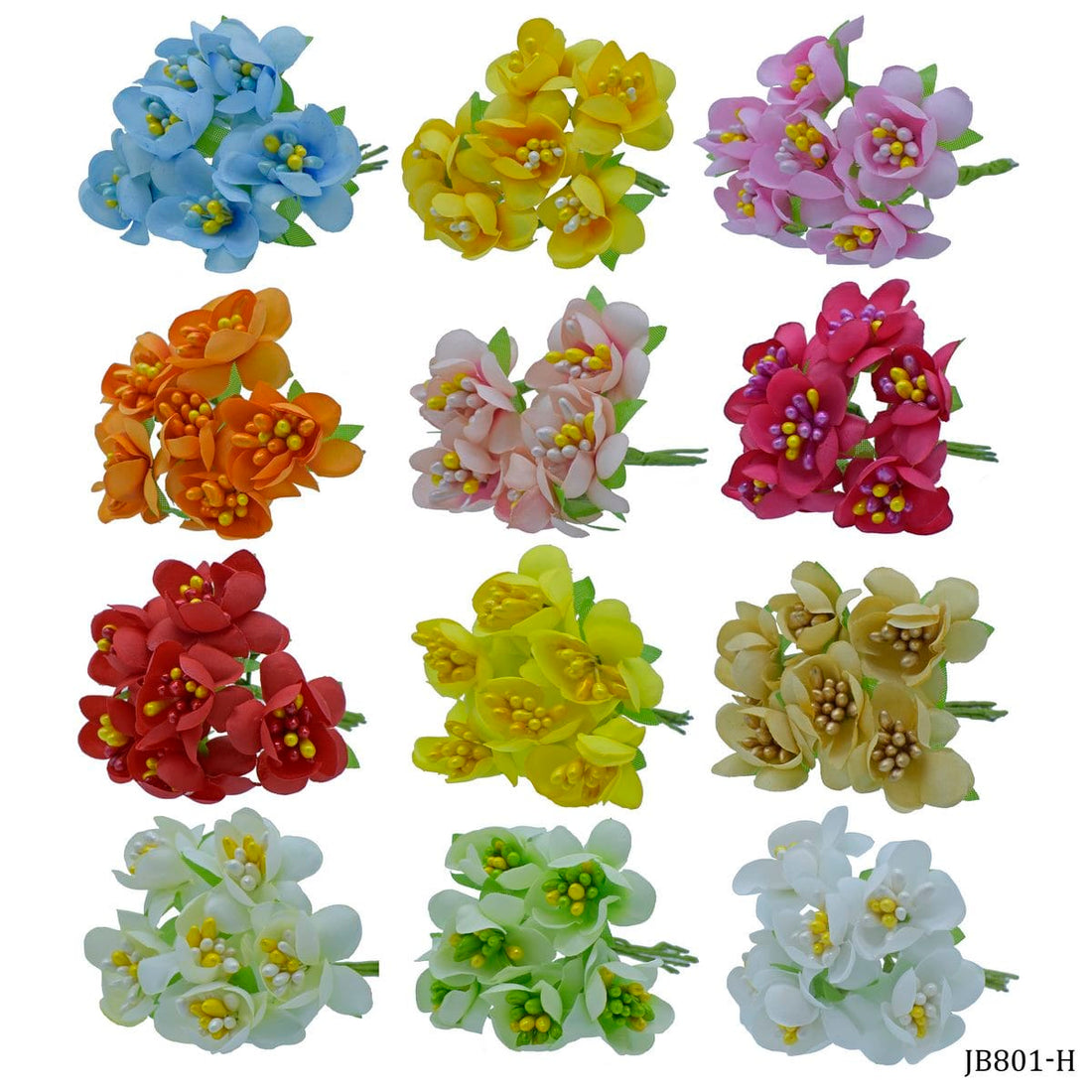 jags-mumbai Mulberry Flowers And Paper Art Cloth Flower 23-06 JB801-H