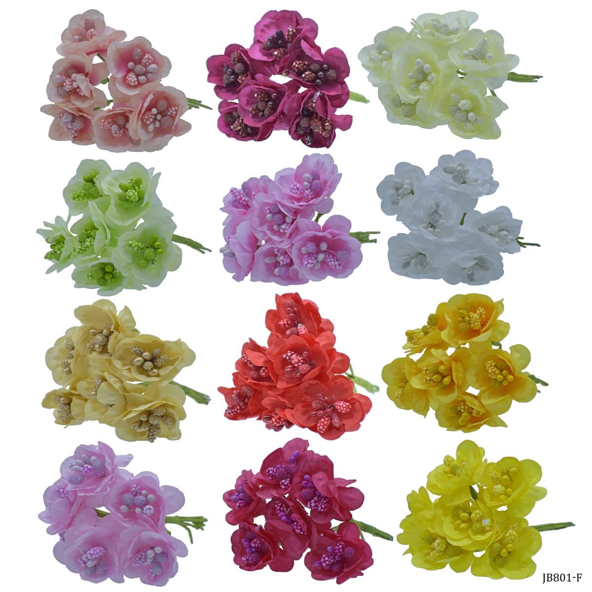 jags-mumbai Mulberry Flowers And Paper Art Cloth Flower 23-07 JB801-F