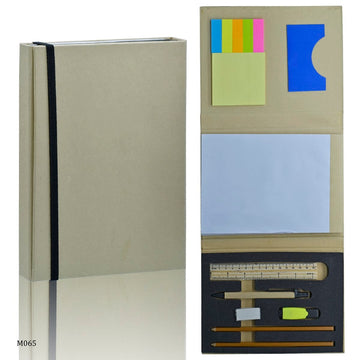 Eco Friendly Three Fold Diary With Elastic M065