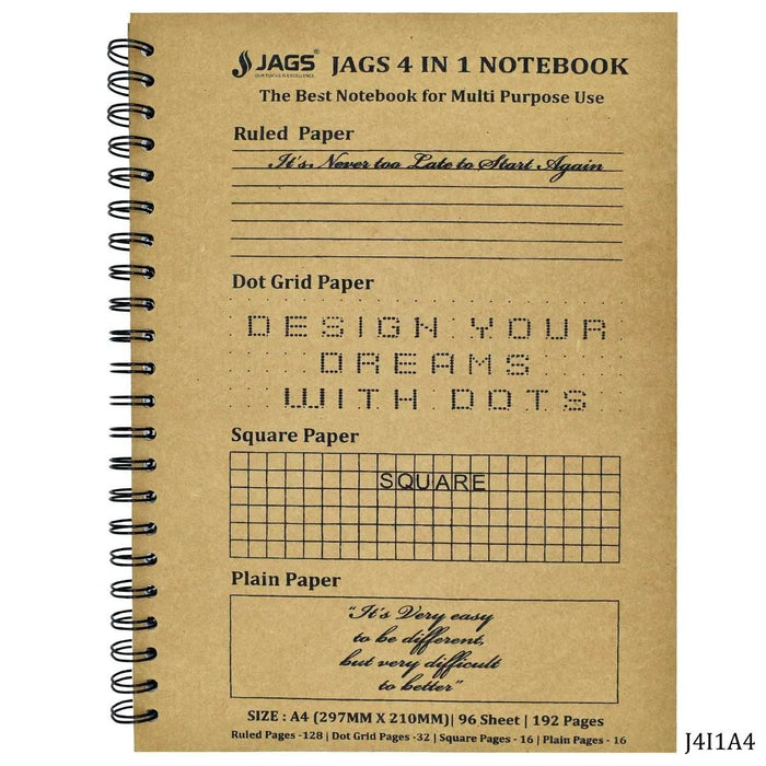 JAGS 4in1 Note Book A4 J4I1A4