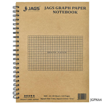 Jags Graph Paper Notebook A4 160Pages