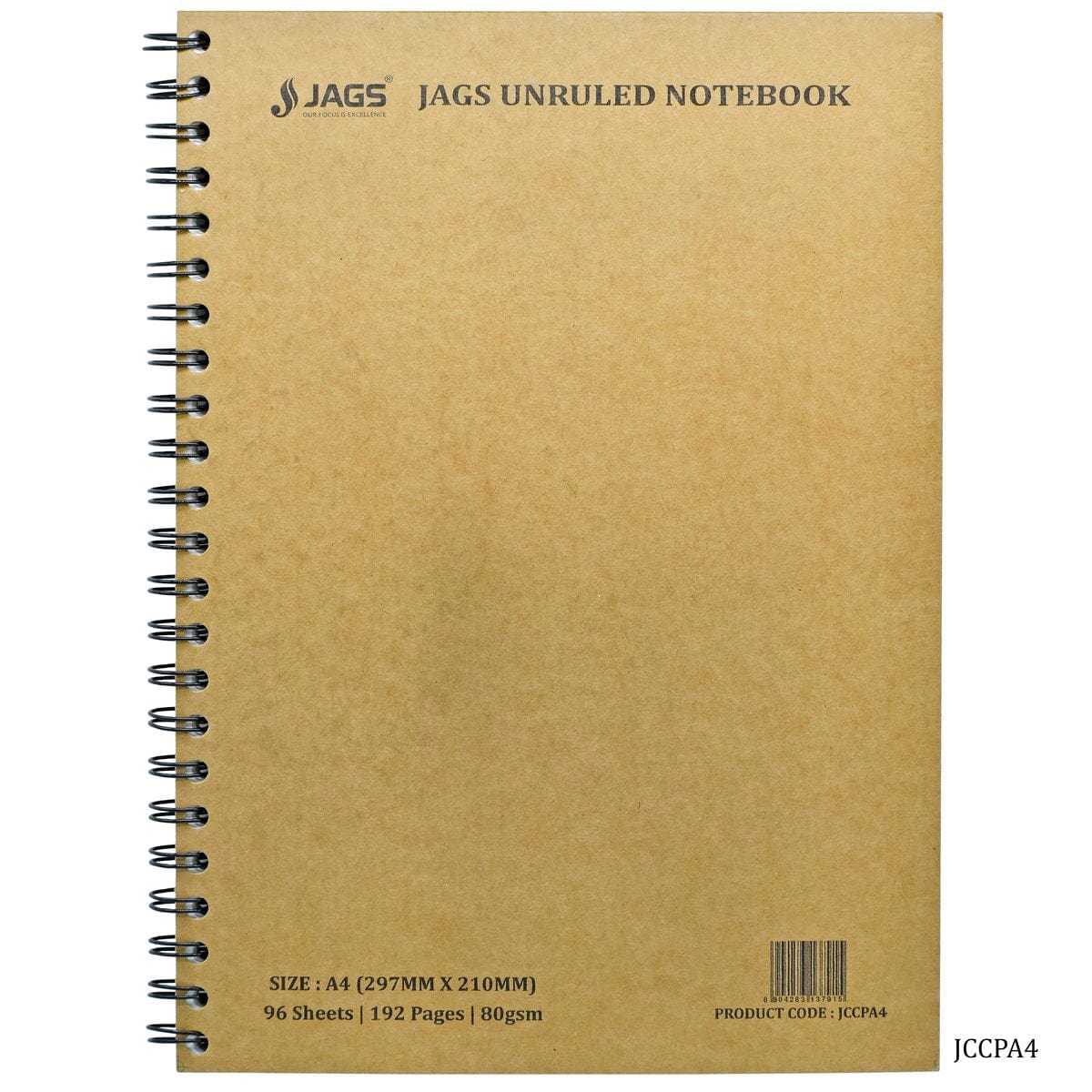 jags-mumbai Notebooks & Diaries Jags Unruled Notebook Wiro 192Sheet 96Pages 80Gsm A4 JCCPA4