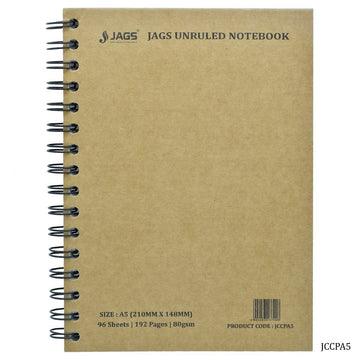 Jags Unruled Notebook Wiro 192Sheet 96Pages 80Gsm A5 JCCPA5