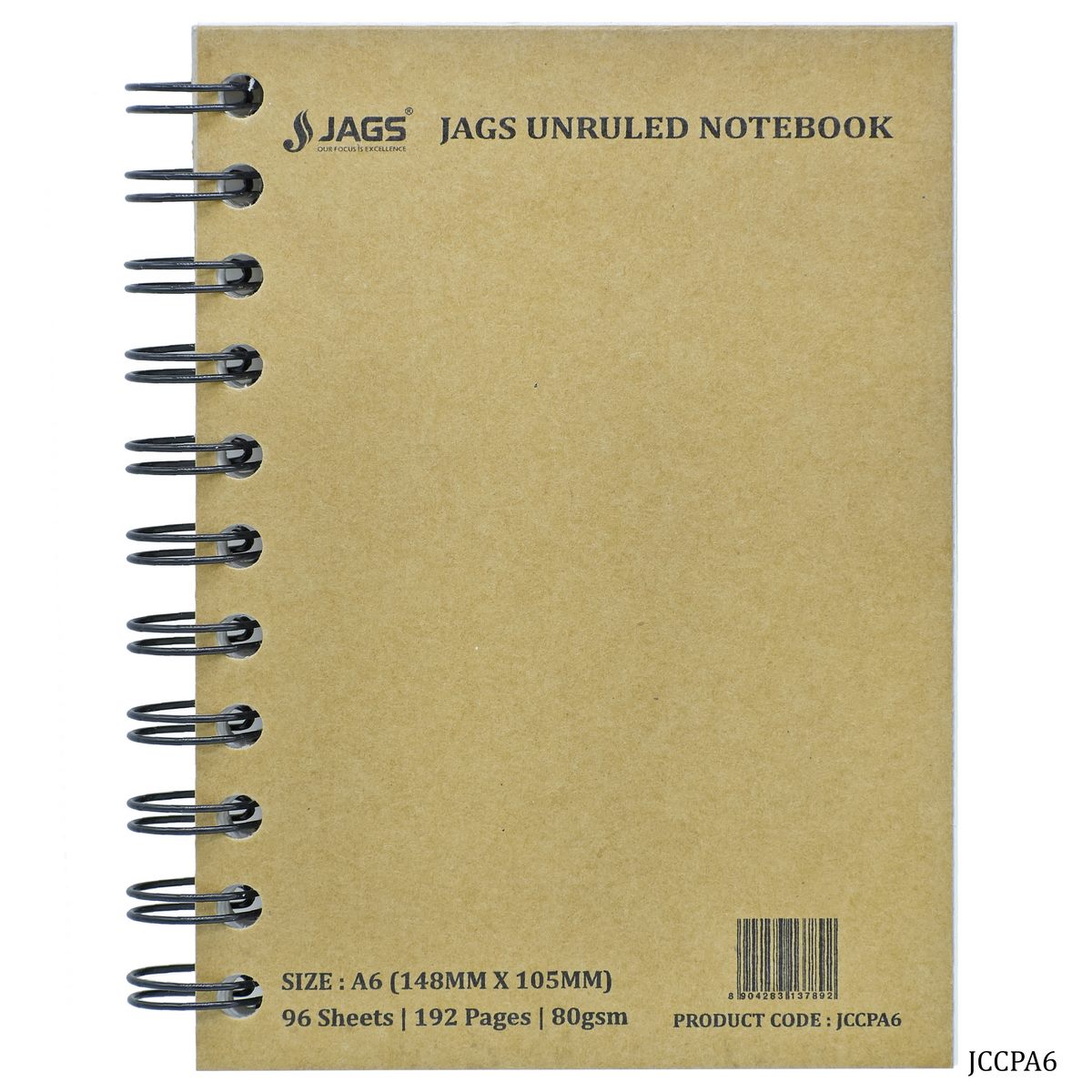 jags-mumbai Notebooks & Diaries Jags Unruled Notebook Wiro 192Sheet 96Pages 80Gsm A6 JCCPA6