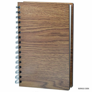 Notebook Wooden A5 160 Pgs 80 Sheet Wiro DarkBrown