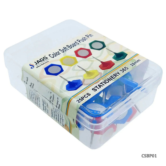 Assorted Soft Board Push Pins - HM Shape (25pcs)