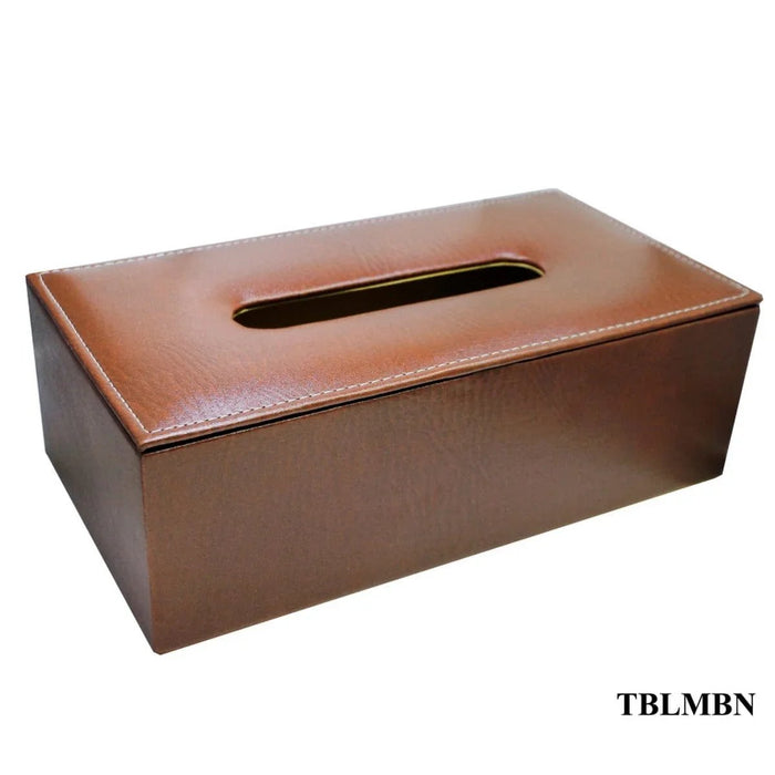 Leather Tissue Paper Holder Medium Brown