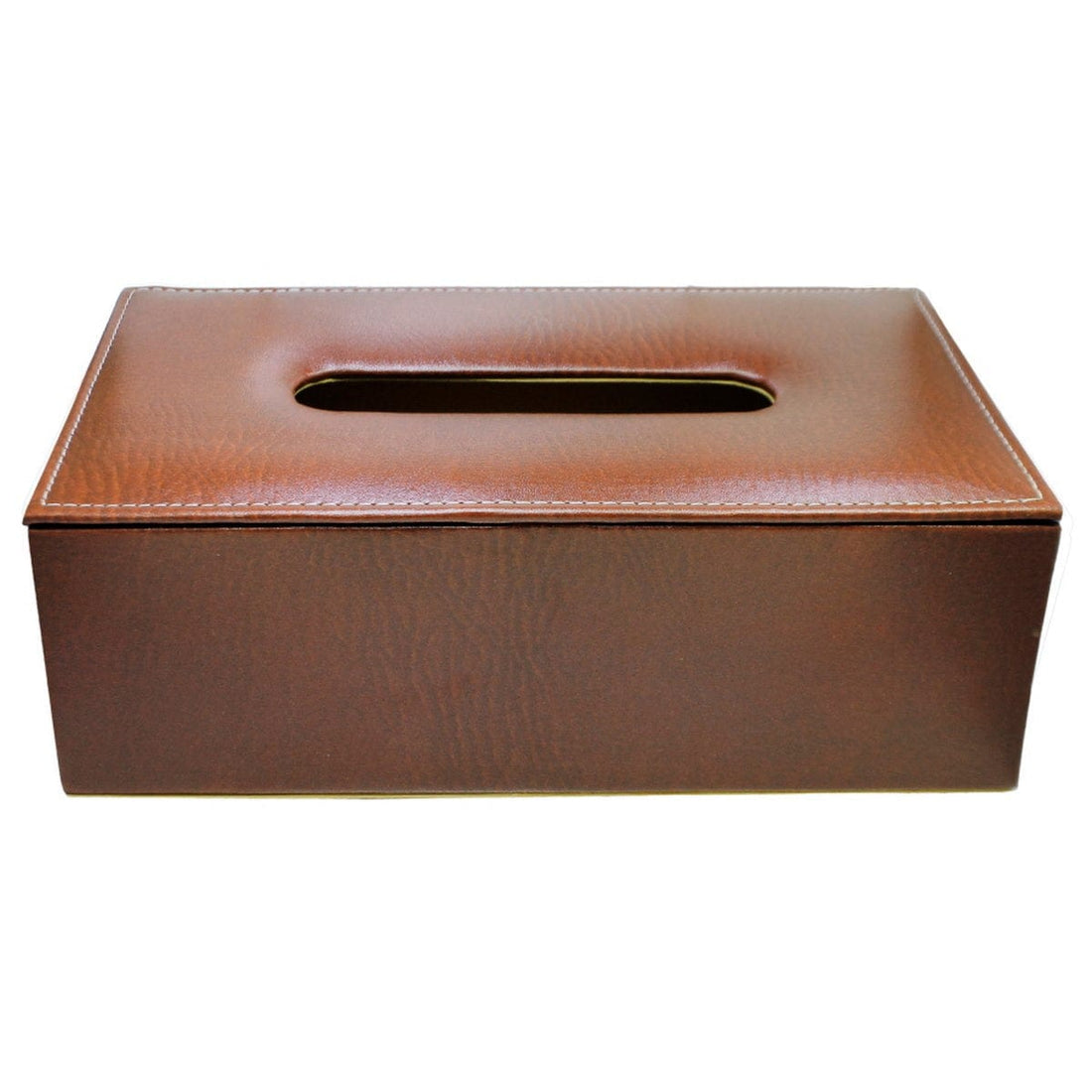 jags-mumbai Office Desk Stationery Leather Tissue Paper Holder Medium Brown