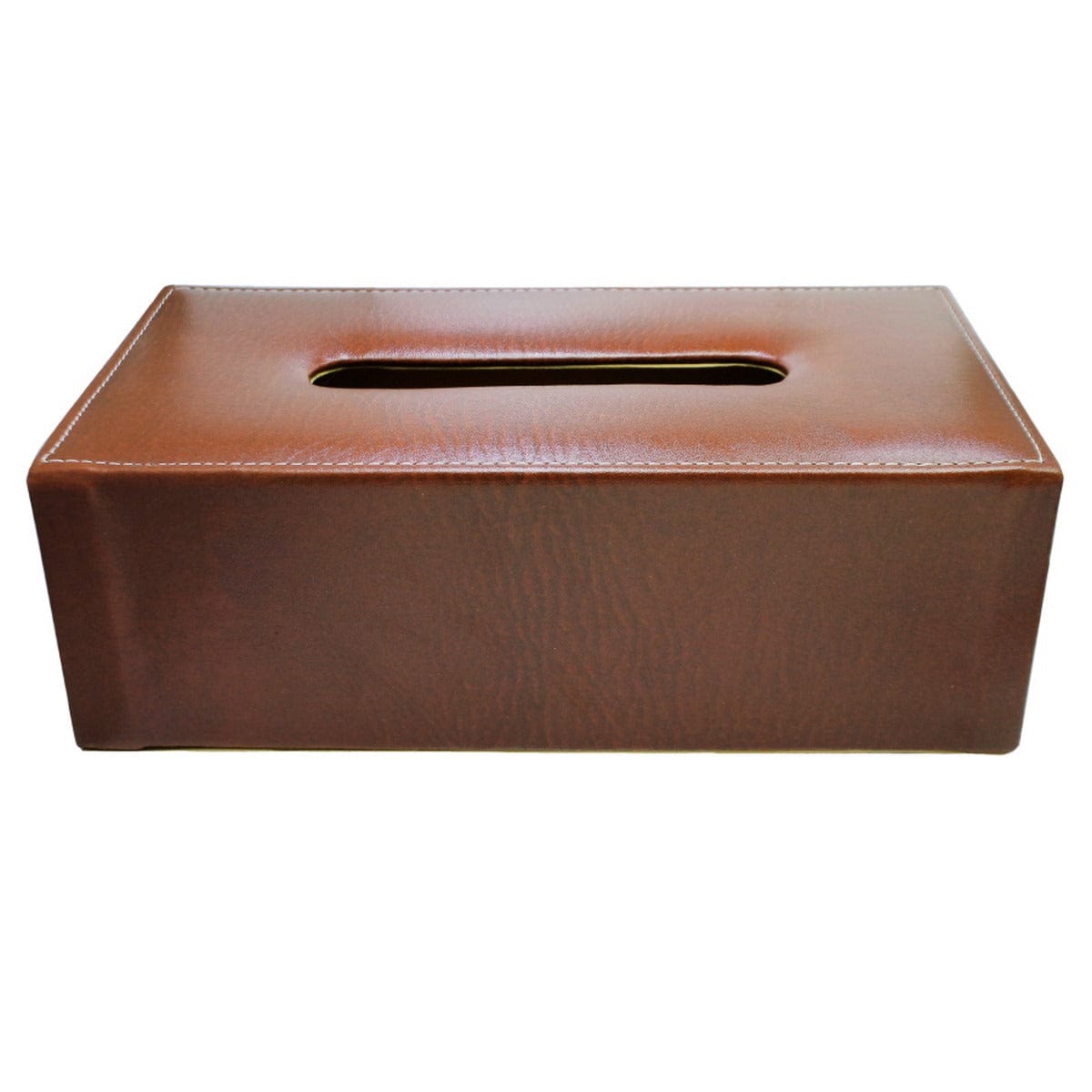 jags-mumbai Office Desk Stationery Leather Tissue Paper Holder Medium Brown