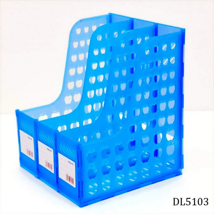 Efficient and Affordable: The 3-Tray Plastic Magazine Rack for Easy Organization