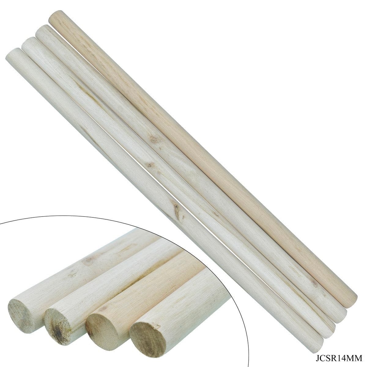 jags-mumbai Office Display Stands Jags Craft Stick Round 12Inch 4Pcs 14MM Thick