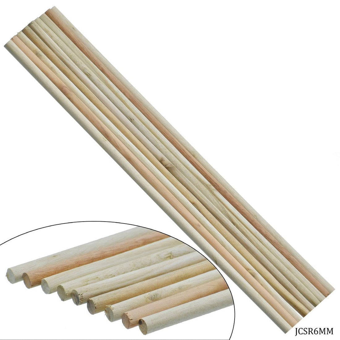 jags-mumbai Office Display Stands Jags Craft Stick Round 12Inch 9Pcs 6MM Thick JCSR6MM