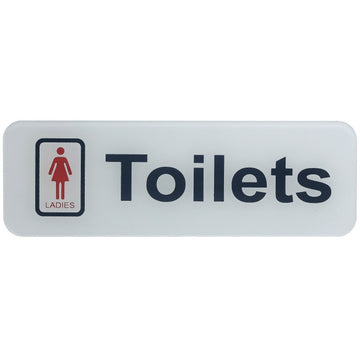 Sticker White Ladies Toilets