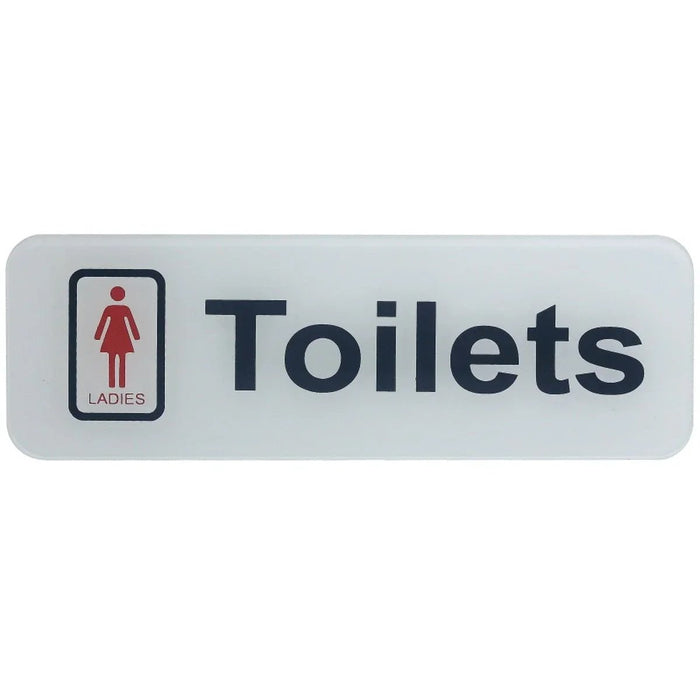 Sticker White Ladies Toilets