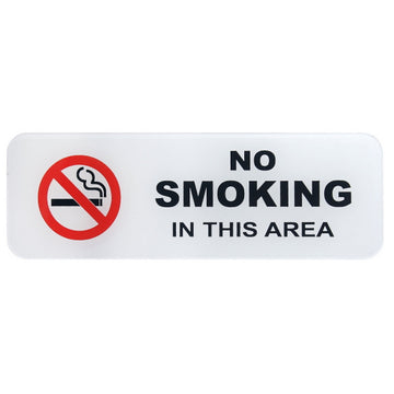 Sticker White No Smoking In This Area SWNSITA