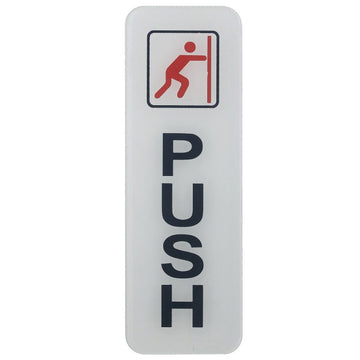 Sticker White Push Vertical
