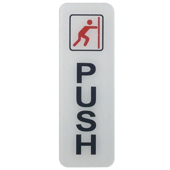 Sticker White Push Vertical