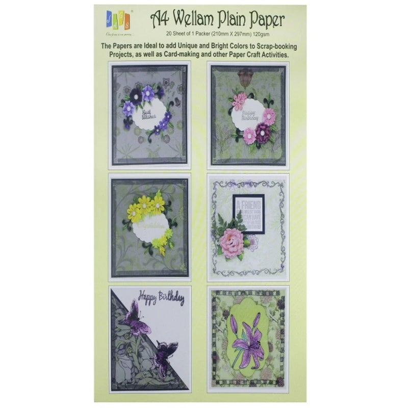 jags-mumbai origami sheet Wellam Paper Plain A4 Purple 120gsm