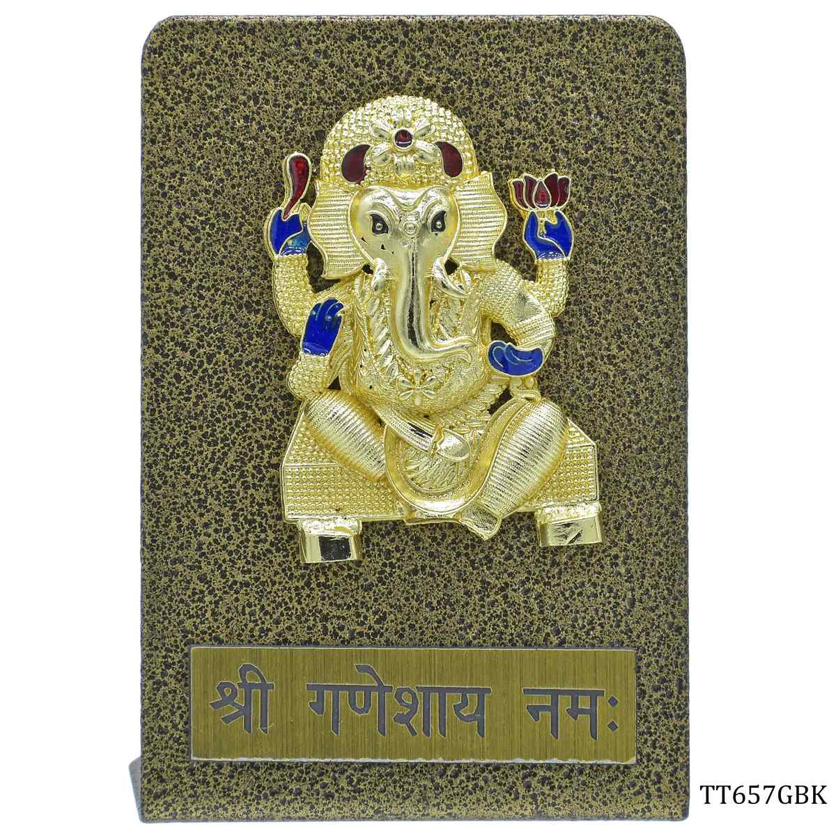 jags-mumbai Other material Desktop Ganesh Gold With Plate Bk Gold