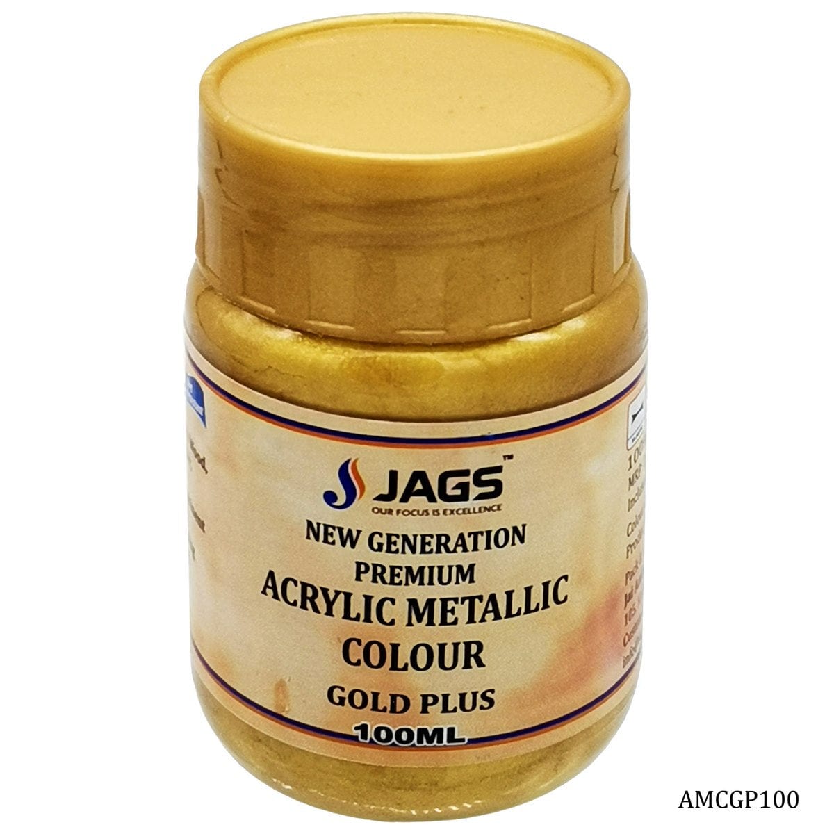 jags-mumbai Paint & Colours Acrylic Metallic Col 100ML Gold Plus 106 AMCGP100