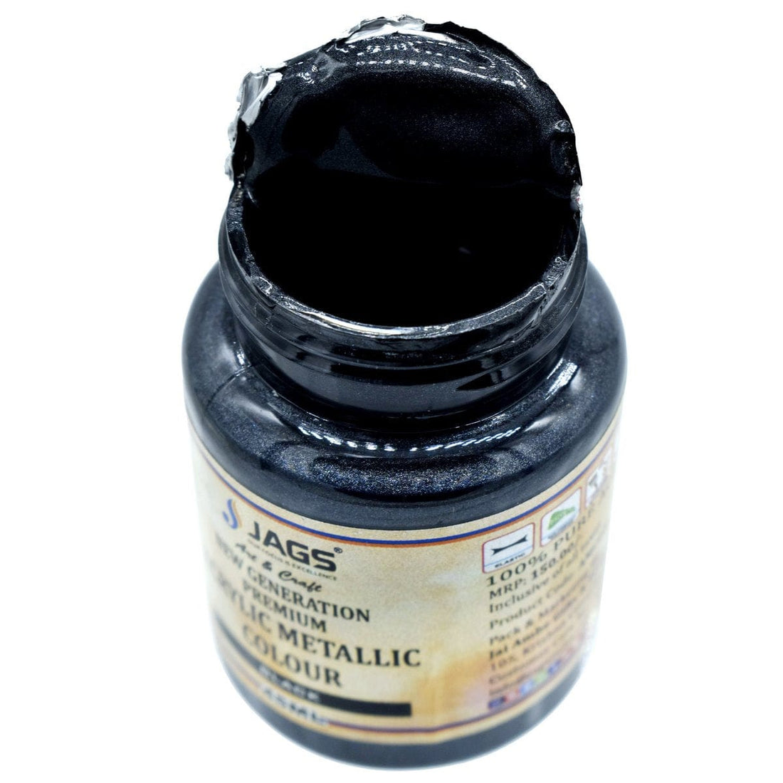 jags-mumbai Paint & Colours Acrylic Metallic Col 45ml Black Code 510 AMC400