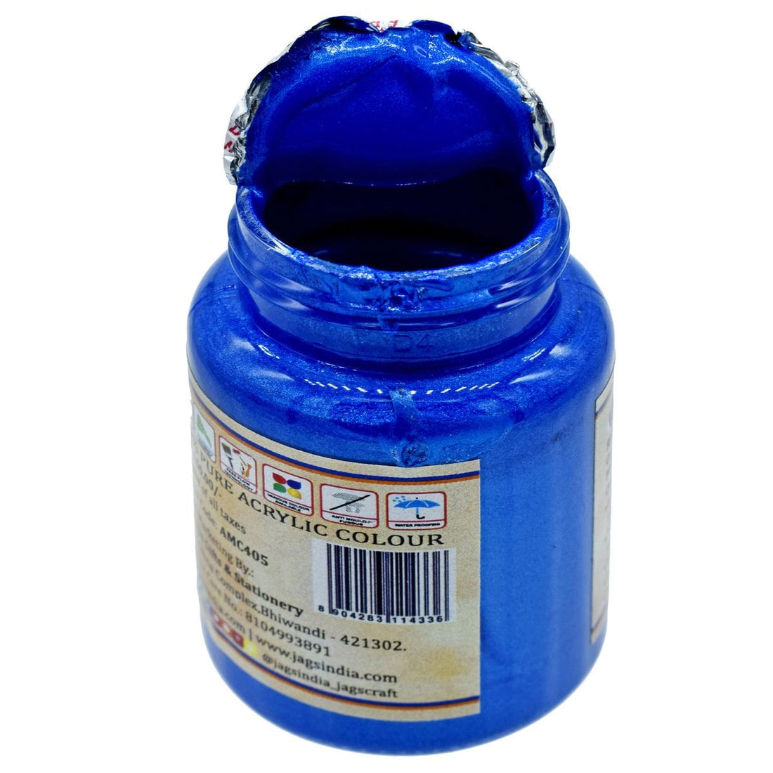 jags-mumbai Paint & Colours Acrylic Metallic Col 45ml Ultra MariBlue 504 AMC405