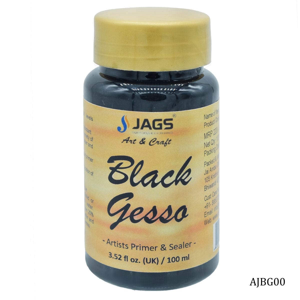 jags-mumbai Paint & Colours Artist Jags Gesso Black 100ml AJBG00