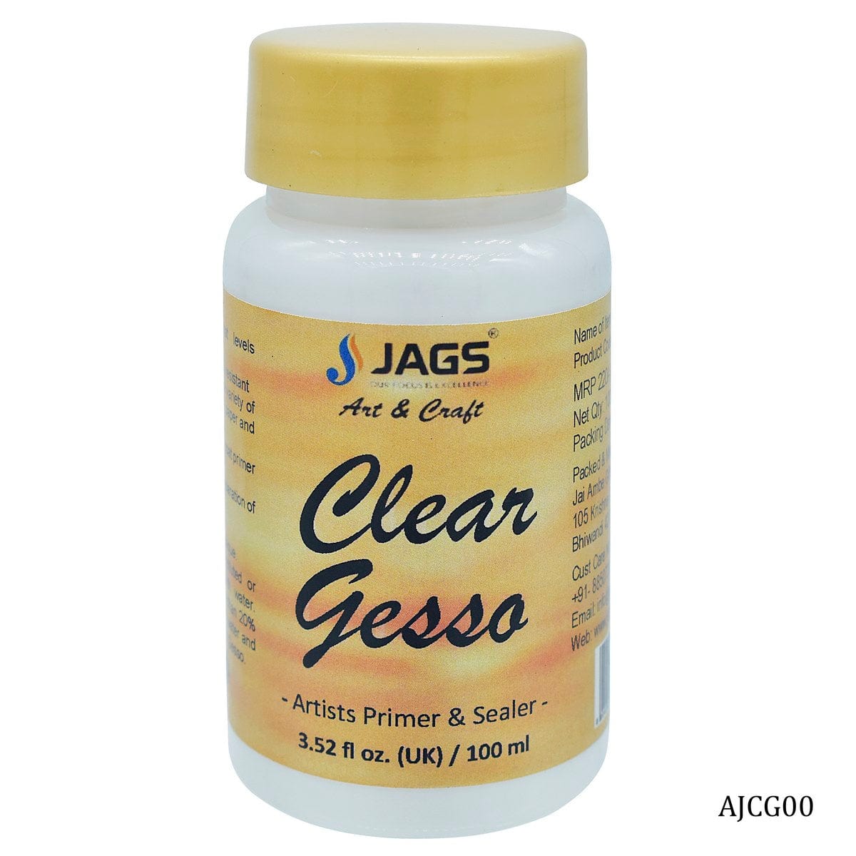 jags-mumbai Paint & Colours Artist Jags Gesso Clear 100ml AJCG00