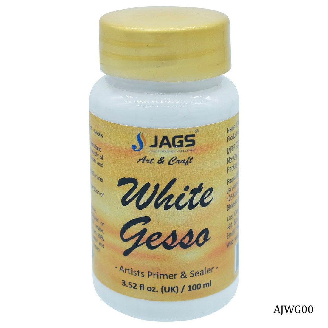 jags-mumbai Paint & Colours Artist Jags Gesso White 100ml AJWG00