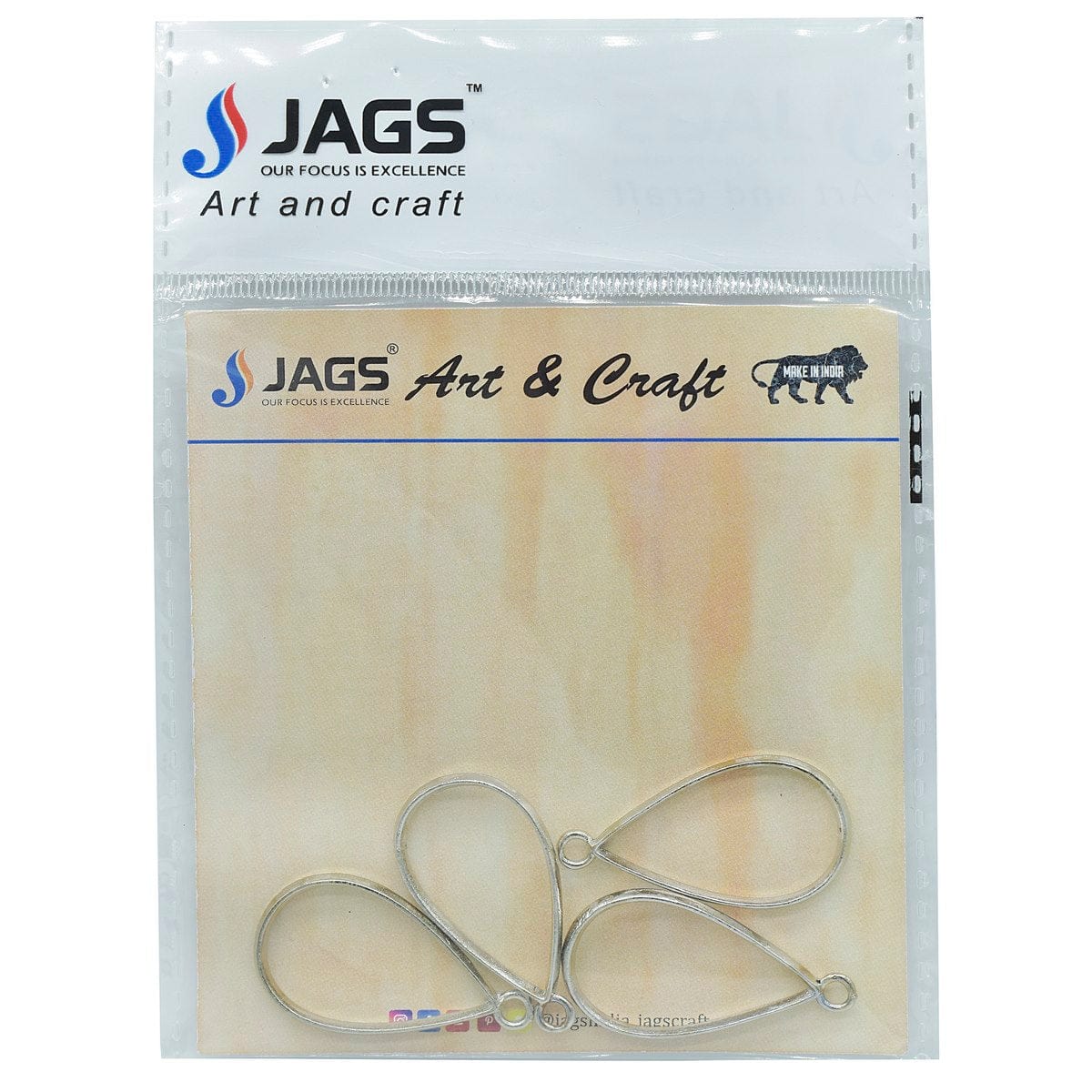 jags-mumbai Paint & Colours Bezels frames for Resin (Pack of 4)- Silver Droplet