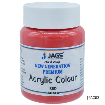 Jags Premium Acrylic Colour 45ML Red